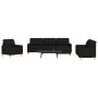 Juego de sofás con reposapiés 4 piezas tela negro de , Sofás - Ref: Foro24-3278299, Precio: 680,99 €, Descuento: %