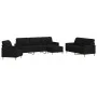 4-piece black fabric sofa set with footrests by , Sofas - Ref: Foro24-3278299, Price: 705,62 €, Discount: %