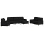 Juego de sofás con reposapiés 4 piezas tela negro de , Sofás - Ref: Foro24-3278299, Precio: 680,99 €, Descuento: %
