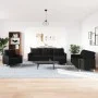 4-piece black fabric sofa set with footrests by , Sofas - Ref: Foro24-3278299, Price: 705,62 €, Discount: %