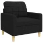 4-piece black fabric sofa set with footrests by , Sofas - Ref: Foro24-3278299, Price: 705,62 €, Discount: %