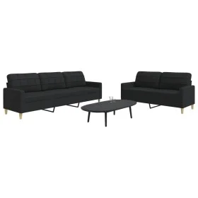 Juego de sofás 2 piezas tela negro de , Sofás - Ref: Foro24-3278323, Precio: 479,95 €, Descuento: %