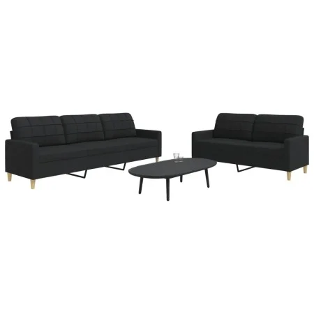 Juego de sofás 2 piezas tela negro de , Sofás - Ref: Foro24-3278323, Precio: 479,95 €, Descuento: %