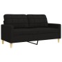 Juego de sofás 2 piezas tela negro de , Sofás - Ref: Foro24-3278323, Precio: 487,50 €, Descuento: %