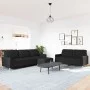 Juego de sofás con reposapiés 3 piezas tela negro de , Sofás - Ref: Foro24-3278331, Precio: 560,34 €, Descuento: %