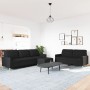 Juego de sofás con reposapiés 3 piezas tela negro de , Sofás - Ref: Foro24-3278331, Precio: 542,07 €, Descuento: %