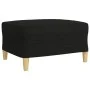 Juego de sofás con reposapiés 3 piezas tela negro de , Sofás - Ref: Foro24-3278331, Precio: 560,34 €, Descuento: %