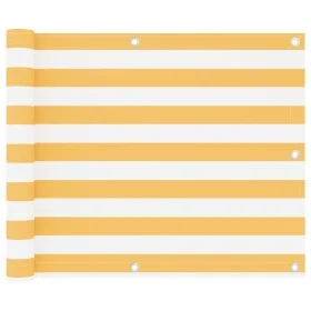 Balcony awning white and yellow oxford fabric 75x600 cm by vidaXL, Umbrellas - Ref: Foro24-134903, Price: 26,62 €, Discount: %
