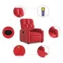 Sillón de masaje reclinable cuero sintético rojo de , Sillones - Ref: Foro24-372515, Precio: 214,17 €, Descuento: %