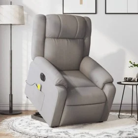 Electric reclining and lift massage armchair in taupe fabric by , Armchairs - Ref: Foro24-3205246, Price: 401,61 €, Discount: %
