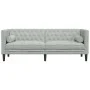 Sofá Chesterfield 3 plazas con cojines terciopelo gris claro de , Sofás - Ref: Foro24-372693, Precio: 273,24 €, Descuento: %