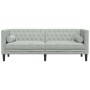 Sofá Chesterfield 3 plazas con cojines terciopelo gris claro de , Sofás - Ref: Foro24-372693, Precio: 255,72 €, Descuento: %