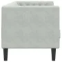 Sofá Chesterfield 3 plazas con cojines terciopelo gris claro de , Sofás - Ref: Foro24-372693, Precio: 273,24 €, Descuento: %