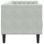 Sofá Chesterfield 3 plazas con cojines terciopelo gris claro de , Sofás - Ref: Foro24-372693, Precio: 255,72 €, Descuento: %