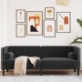 Sofá Chesterfield 3 plazas con cojines terciopelo negro de , Sofás - Ref: Foro24-372698, Precio: 276,18 €, Descuento: %