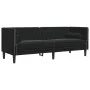 Sofá Chesterfield 3 plazas con cojines terciopelo negro de , Sofás - Ref: Foro24-372698, Precio: 364,21 €, Descuento: %