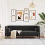 Sofá Chesterfield 3 plazas con cojines terciopelo negro de , Sofás - Ref: Foro24-372698, Precio: 364,21 €, Descuento: %