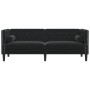 Sofá Chesterfield 3 plazas con cojines terciopelo negro de , Sofás - Ref: Foro24-372698, Precio: 276,18 €, Descuento: %