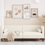 Sofá Chesterfield 3 plazas con cojines terciopelo blanco crema de , Sofás - Ref: Foro24-372700, Precio: 315,30 €, Descuento: %