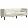 Sofá Chesterfield 3 plazas con cojines terciopelo blanco crema de , Sofás - Ref: Foro24-372700, Precio: 332,05 €, Descuento: %