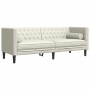 Sofá Chesterfield 3 plazas con cojines terciopelo blanco crema de , Sofás - Ref: Foro24-372700, Precio: 315,30 €, Descuento: %