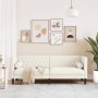 Sofá Chesterfield 3 plazas con cojines terciopelo blanco crema de , Sofás - Ref: Foro24-372700, Precio: 315,30 €, Descuento: %