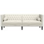 Sofá Chesterfield 3 plazas con cojines terciopelo blanco crema de , Sofás - Ref: Foro24-372700, Precio: 315,30 €, Descuento: %