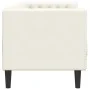 Sofá Chesterfield 3 plazas con cojines terciopelo blanco crema de , Sofás - Ref: Foro24-372700, Precio: 332,05 €, Descuento: %