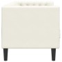 Sofá Chesterfield 3 plazas con cojines terciopelo blanco crema de , Sofás - Ref: Foro24-372700, Precio: 315,30 €, Descuento: %