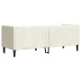 Sofá Chesterfield 3 plazas con cojines terciopelo blanco crema de , Sofás - Ref: Foro24-372700, Precio: 332,05 €, Descuento: %