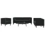 Set de sofás Chesterfield con cojines 3 piezas terciopelo negro de , Sofás - Ref: Foro24-3209286, Precio: 876,33 €, Descuento: %