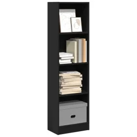 Estantería de madera de ingeniería negra 40x24x143 cm de , Librerías y estanterías - Ref: Foro24-857784, Precio: 45,42 €, Des...
