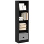 Estantería de madera de ingeniería negra 40x24x143 cm de , Librerías y estanterías - Ref: Foro24-857784, Precio: 44,15 €, Des...