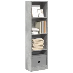Estantería de madera de ingeniería gris hormigón 40x24x143 cm de , Librerías y estanterías - Ref: Foro24-857786, Precio: 45,3...