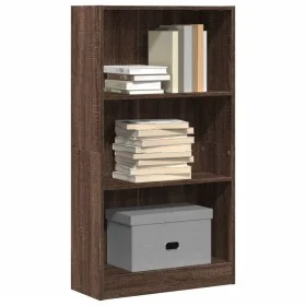 Estantería de madera de ingeniería marrón roble 60x24x109 cm de , Librerías y estanterías - Ref: Foro24-857809, Precio: 46,21...