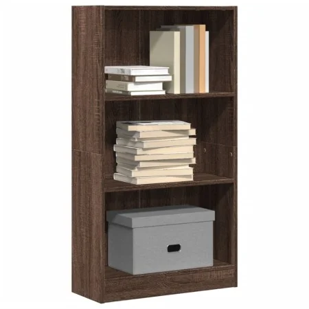 Estantería de madera de ingeniería marrón roble 60x24x109 cm de , Librerías y estanterías - Ref: Foro24-857809, Precio: 46,21...