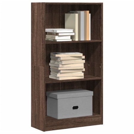 Estantería de madera de ingeniería marrón roble 60x24x109 cm de , Librerías y estanterías - Ref: Foro24-857809, Precio: 46,81...