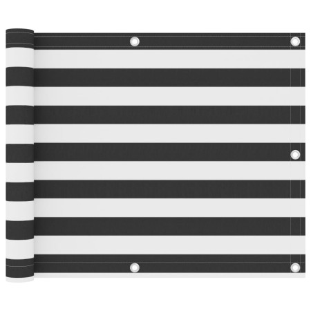 Toldo para balcón tela oxford gris antracita y blanco 75x600 cm de vidaXL, Sombrillas - Ref: Foro24-134879, Precio: 24,21 €, ...