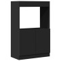 Aparador alto madera ingeniería negro 63x33x100 cm de , Librerías y estanterías - Ref: Foro24-855098, Precio: 63,85 €, Descue...