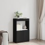 Aparador alto madera ingeniería negro 63x33x100 cm de , Librerías y estanterías - Ref: Foro24-855098, Precio: 63,85 €, Descue...