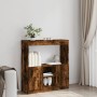 Aparador de madera de ingeniería roble ahumado 92x33x100 cm de , Librerías y estanterías - Ref: Foro24-855128, Precio: 72,53 ...