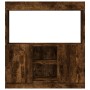 Aparador de madera de ingeniería roble ahumado 92x33x100 cm de , Librerías y estanterías - Ref: Foro24-855128, Precio: 72,53 ...