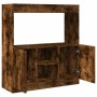 Aparador de madera de ingeniería roble ahumado 92x33x100 cm de , Librerías y estanterías - Ref: Foro24-855128, Precio: 72,53 ...