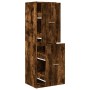 Armario botiquín madera ingeniería roble ahumado 40x41x144,5 cm de , Taquillas y armarios de almacenamiento - Ref: Foro24-330...
