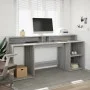 Escritorio con LED madera ingeniería gris sonoma 200x55x91 cm de , Escritorios - Ref: Foro24-3309443, Precio: 222,69 €, Descu...