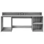 Escritorio con LED madera ingeniería gris sonoma 200x55x91 cm de , Escritorios - Ref: Foro24-3309443, Precio: 222,69 €, Descu...