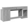 Escritorio con LED madera ingeniería gris sonoma 200x55x91 cm de , Escritorios - Ref: Foro24-3309443, Precio: 222,69 €, Descu...