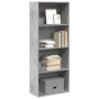 Estantería de madera de ingeniería gris hormigón 60x30x152 cm de , Librerías y estanterías - Ref: Foro24-857911, Precio: 62,0...