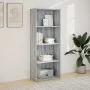 Estantería madera de ingeniería gris Sonoma 60x30x152 cm de , Librerías y estanterías - Ref: Foro24-857913, Precio: 62,41 €, ...