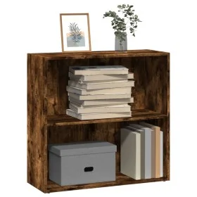 Estantería madera de ingeniería roble ahumado 80x30x77 cm de , Librerías y estanterías - Ref: Foro24-857926, Precio: 42,52 €,...